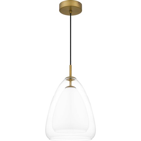 Quoizel Aero Mid Pendant 1 Light Aged Brass PCAER1511AB